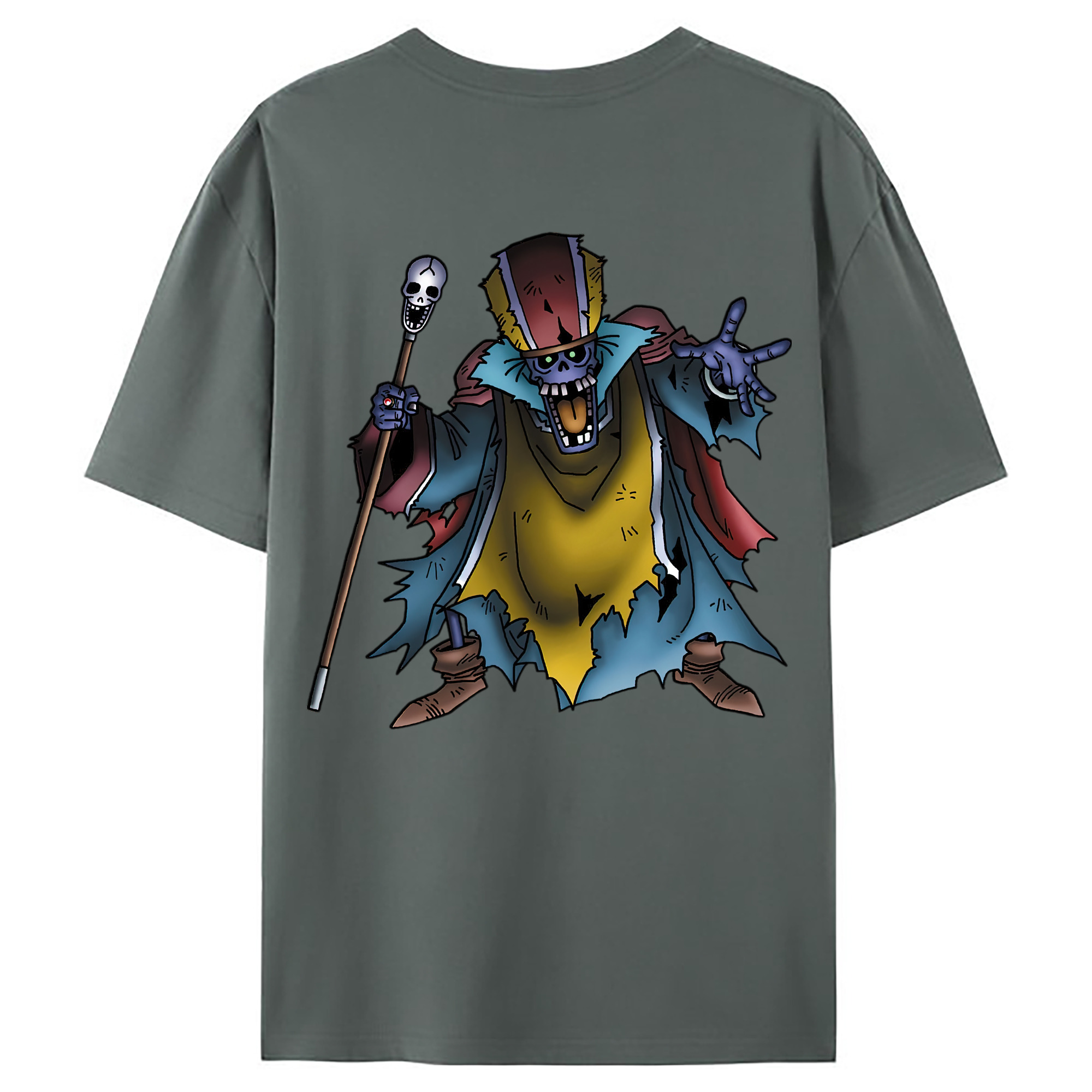 （画像用） ドラゴンクエスト Doragon Kuesuto Dragon Quest 綿100％ メンズ半袖Tシャツ（バックプリント） 通気性
